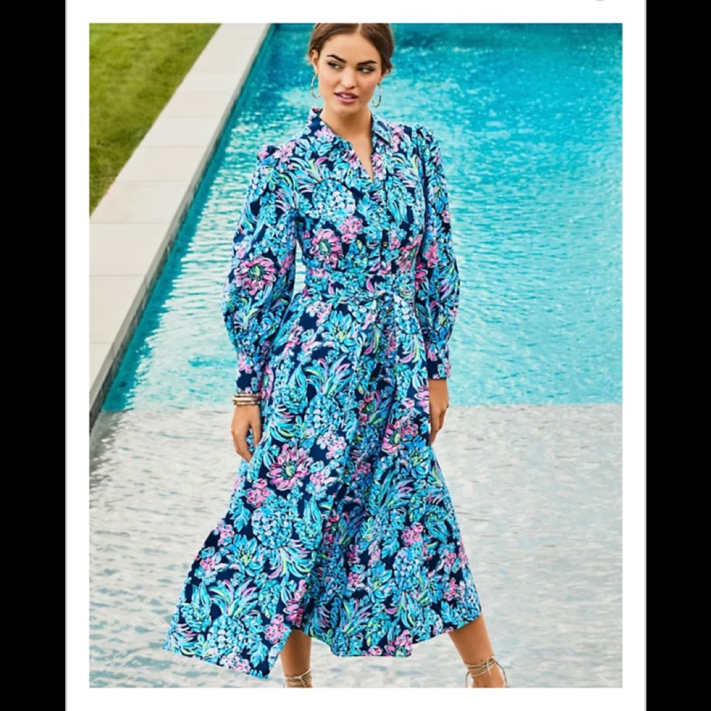 LILLY PULITZER FULL LENGTH SHIRTDRESS